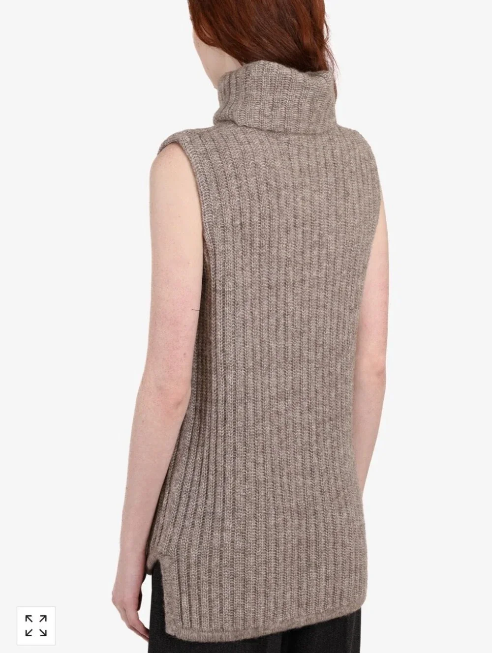 Therory Beylor T Yak Mohair Wool Sleeveless Turtleneck Knit Sweater-NWOT